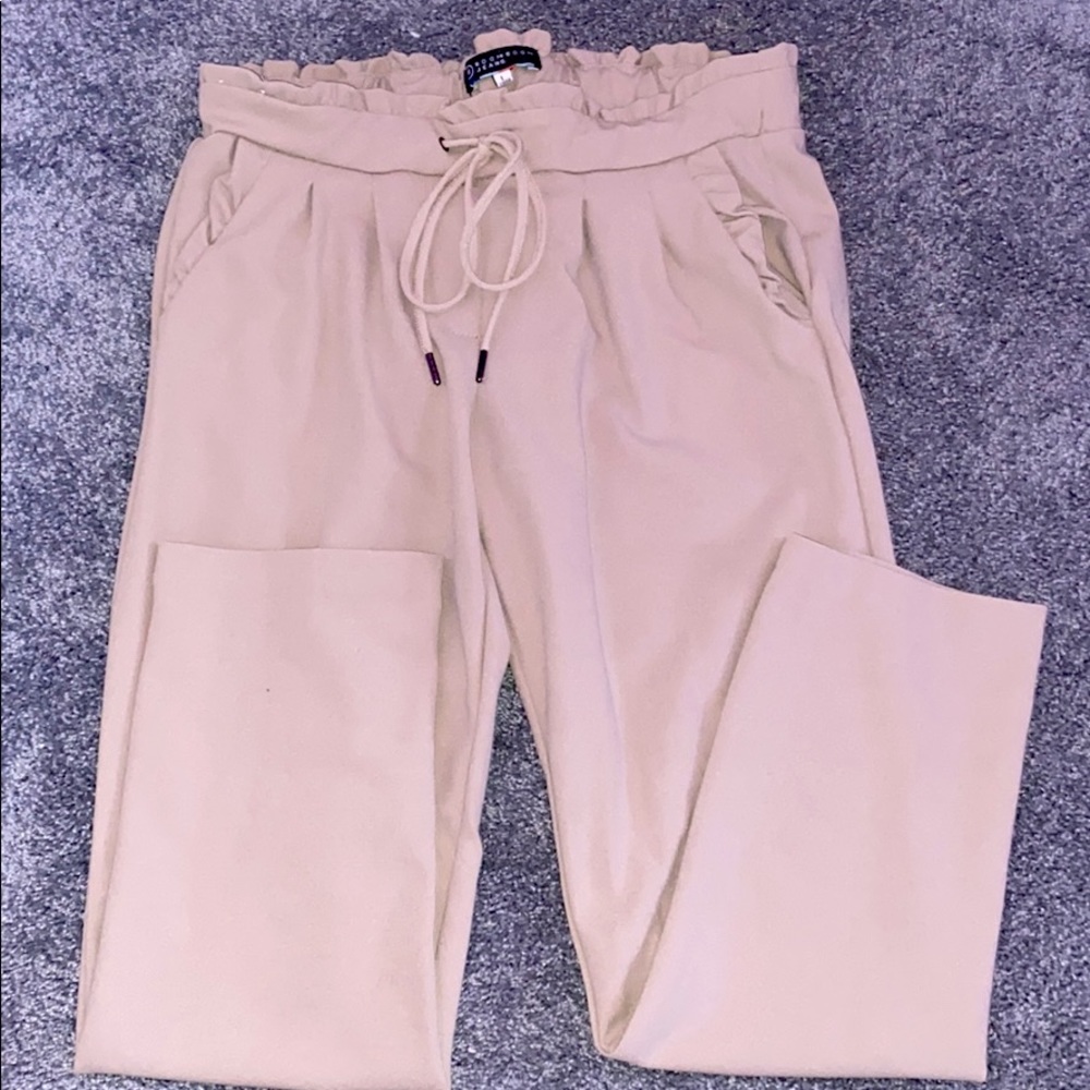Tan Pants w/ Tie Waist